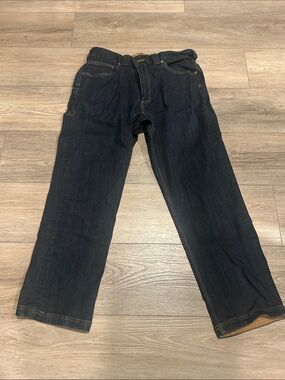 Duluth Trading Co Dark Blue Straight-Leg Jeans Size 36 x 30‎